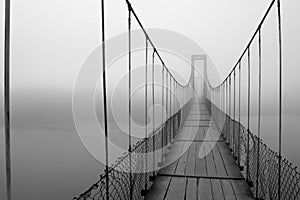 Fog created on a bridge