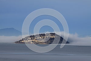 Fog Enveloping Buck Island on Upper Klamath Lake