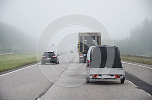 Fog on the freeway