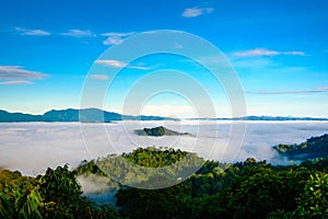 The fog at Khao Phanoen Thung, Kaeng Krachan National Park in Th