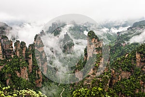 Fog lock Zhangjiajie