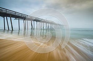 Nags Head Beach Outer Banks North Carolina Foggy Ocean Scenic Seascape Photography