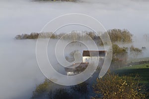 Fog in Orendain, Tolosaldea, Gipuzkoa