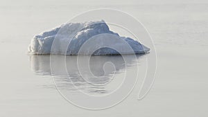 Fog over calm sea in cold winter day