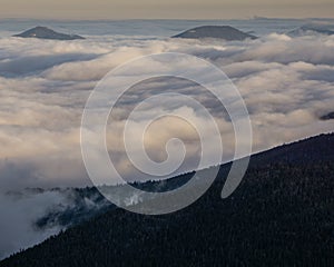 Fog Over Colorado Mountains