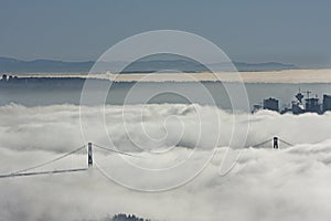 Fog over Vancouver city