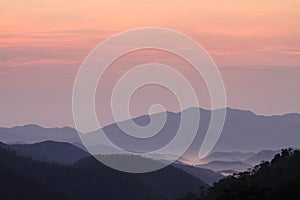 Fog sea in the morning