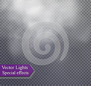 Fog or smoke isolated transparent special effect. White cloudiness, mist or smog background. Vector illustration.