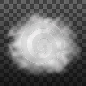 Fog or smoke isolated transparent special effect. White vector cloudiness, mist or smog background. PNG.