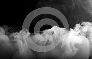 fog or smoke move on black color background