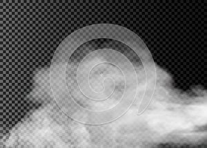 Fog or smoke transparent special effect. White cloudiness, mist or smog background.