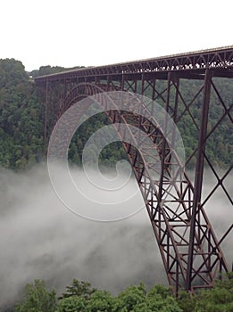 Fog under bridge