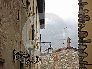 Fog in val trebbia, Bobbio, Province of Piacenza in Emilia-Romagna, northern Italy photo