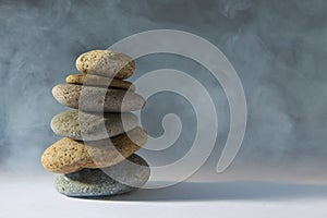 Fogged Zen Stones on White
