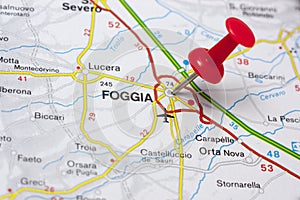 Foggia Italy On A Map