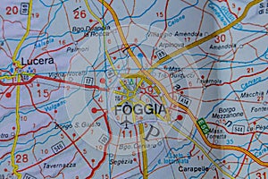 Foggia, Italy, on a road m