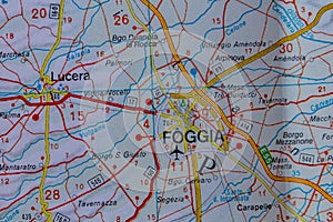 Foggia, Italy, on a road m