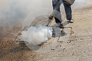 Fogging DDT spray kill mosquito