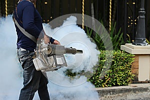 Fogging to prevent the dengue fever