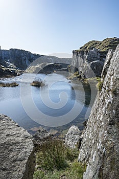 Foggintor Quarry Dartmoor upright image photo