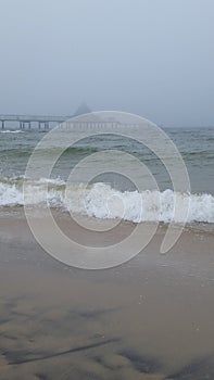 Foggy Day On Baltic Seacoast