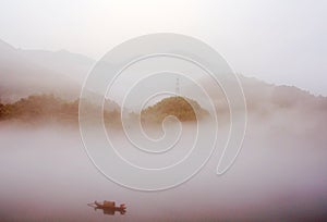 The Foggy Fairyland on Dongjiang River