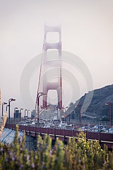 Foggy Golden Gate Traffic