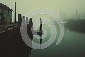 Foggy Harbor Abstraction