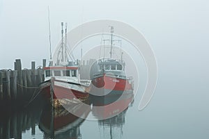 Foggy Harbor Abstraction
