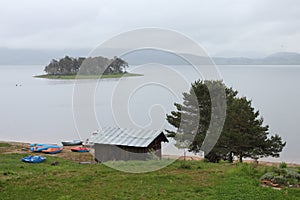 The foggy island near the coast of Tsigov Chark