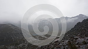 Foggy landscape in Toluca, Mexico