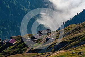 foggy low valley in Turkey