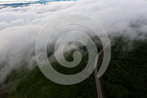 Foggy Misty Drive - US Route 219 - Allegheny Mountains, West Virginia