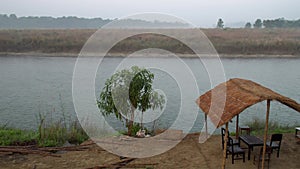 Foggy Misty River in the Morning in Chitwan National Park in Nepal