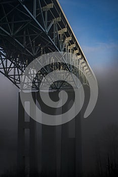 Foggy Morning - Clays Ferry Bridge - Interstate 75 - Kentucky River - Kentucky