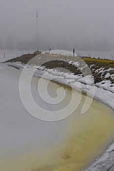 Foggy morning in Ludvika municipality, Sweden.