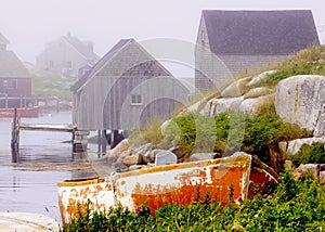 Foggy Morning - Peggy's Cove, Nova Scotia