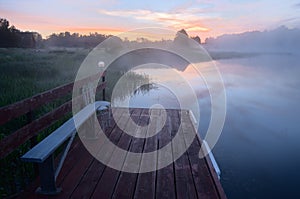 Foggy morning on the river