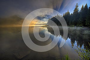 Foggy Morning at Trillium Lake