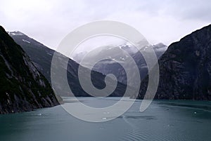 Foggy Peaks in Tracy Arm Fjords photo