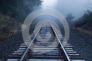 Foggy Railroad Tracks