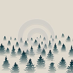 Foggy tree background