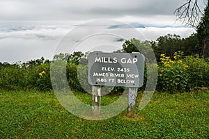 A Foggy View from Mills Gap Overlook