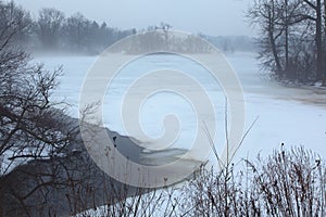 Foggy Winter Landscape