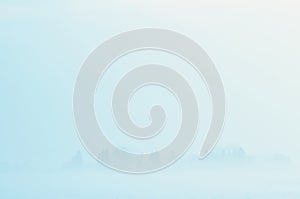 Foggy winter scenery