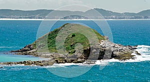 Foguete beach seen from above, close to the city of Cabo Frio.