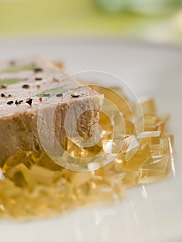 Foie Gras and Baby Leeks with Sauternes Jelly