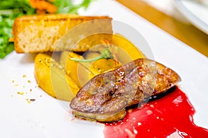 Foie Gras Grilled or Liver Steak, French Cuisine