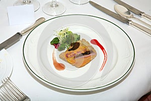 Foie Gras on Restaurant plate