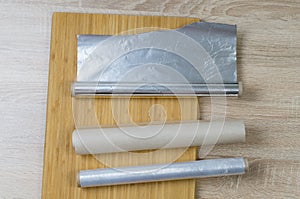 Foil, paper, food film, various materials